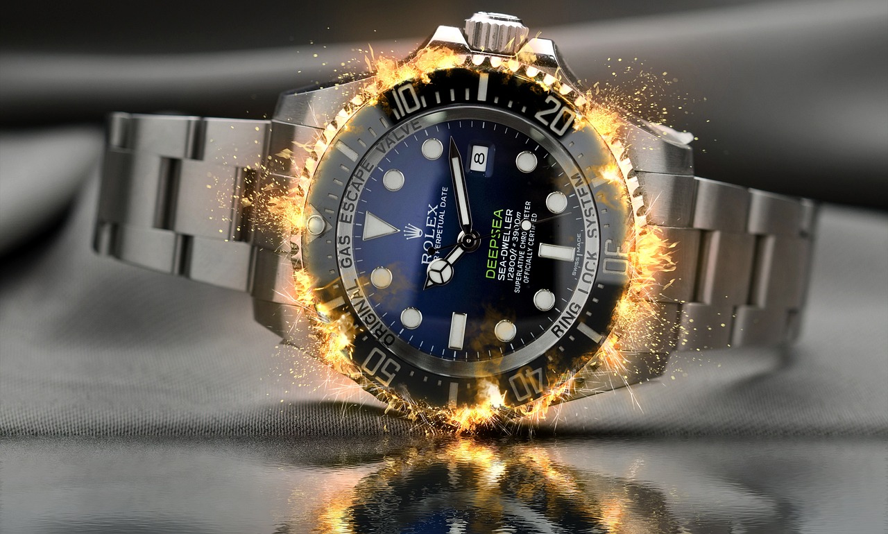 Close-up of luxury replica watch face showing detailed craftsmanship and precision mechanisms