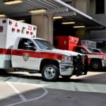 Modern emergency room with advanced medical technology and monitors