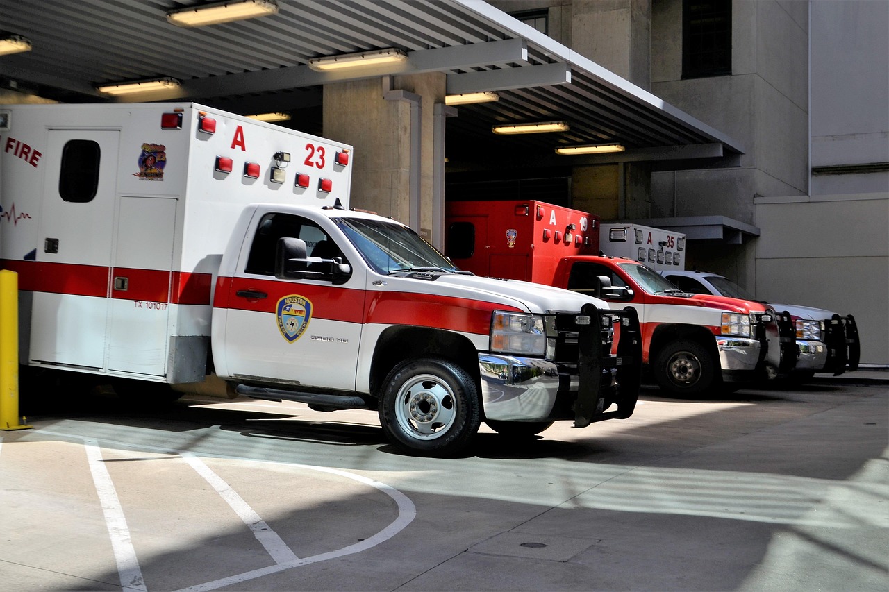 Modern emergency room with advanced medical technology and monitors