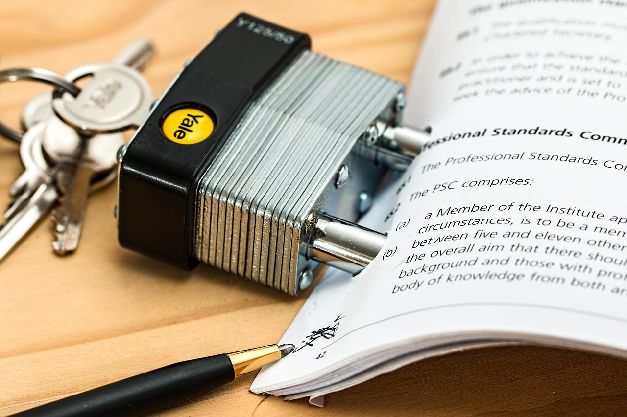 Legal document with terms and conditions text displayed on screen
