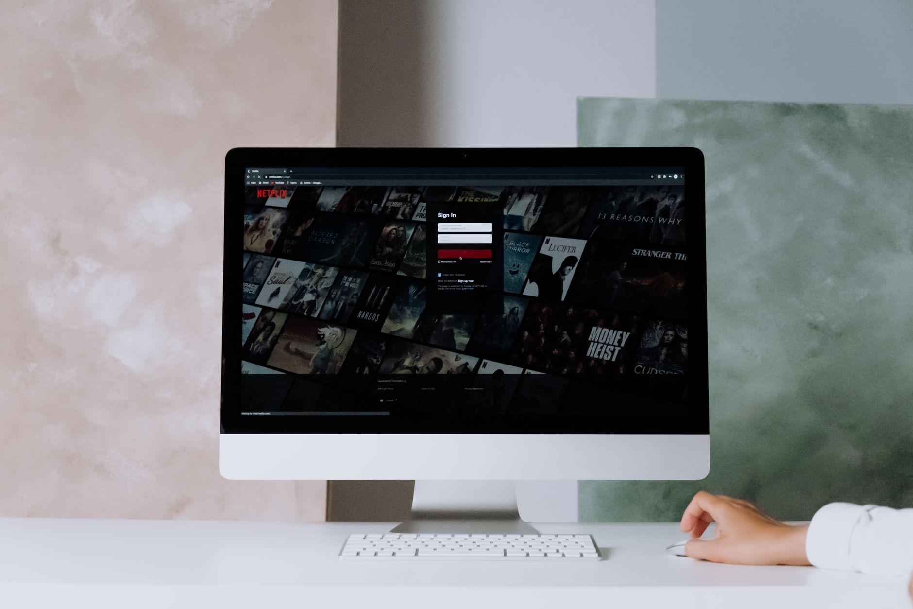 Person streaming online series on tablet with smooth playback no interruptions